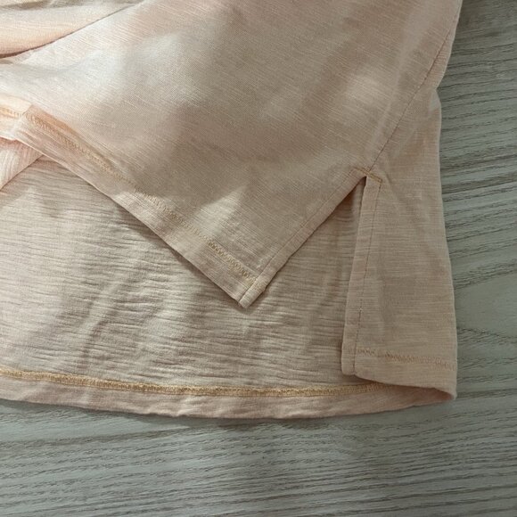 Chicos V Neck Tee Size 0 Small Orange Cream Ombre Cotton Modal Slub 570326966 - Picture 8 of 10